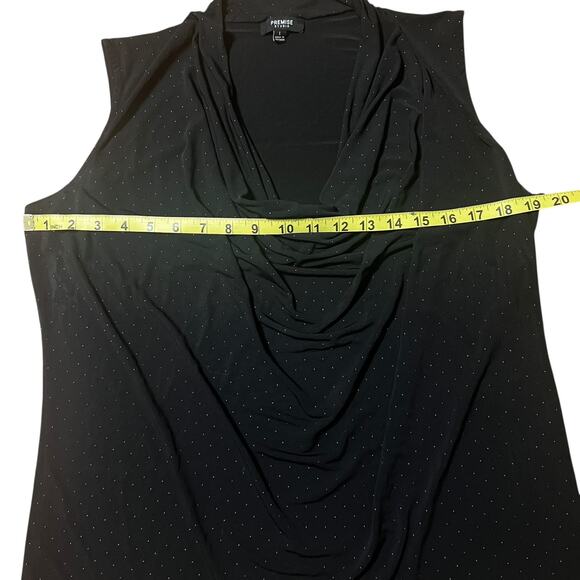 Premise Studio Black Cowl Neck Tops Size Large - Picture 4 of 4